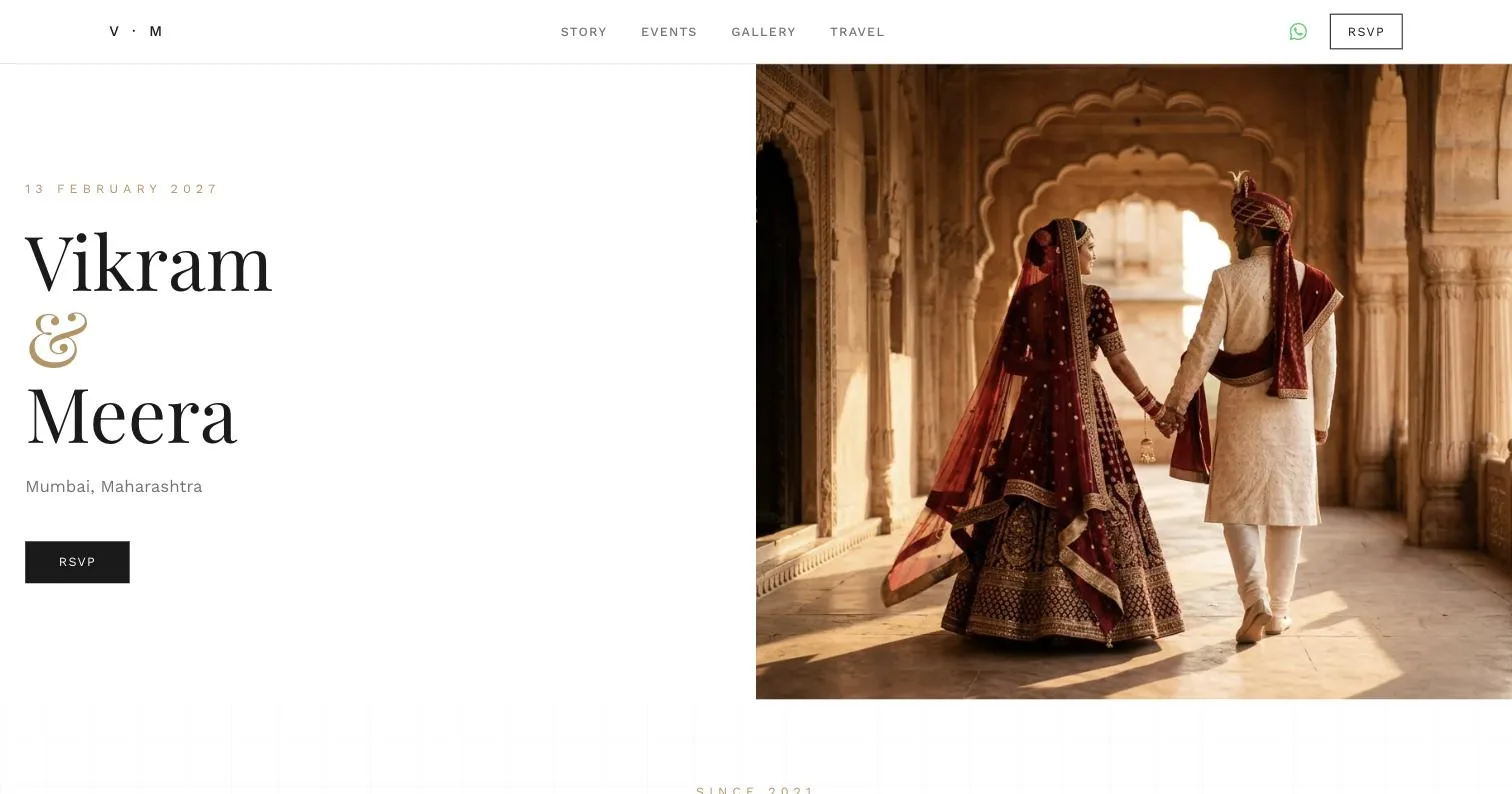 Modern Minimalist theme, real site screenshot